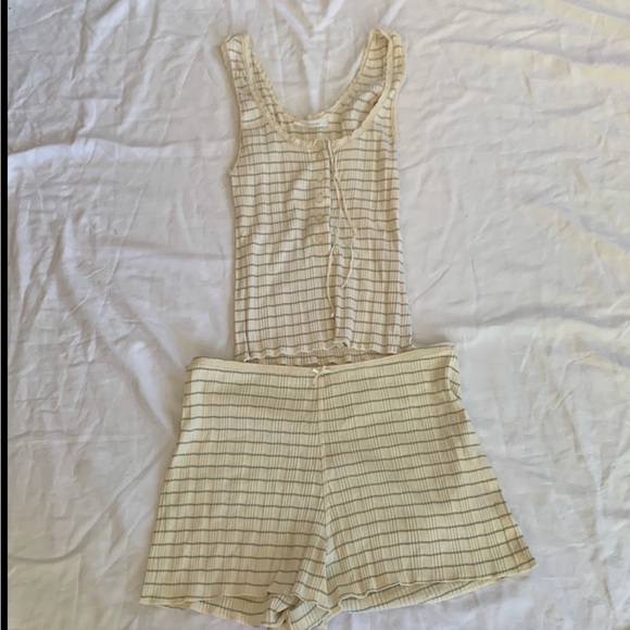 Doen Other - Doen Striped Cream Sleepwear Set